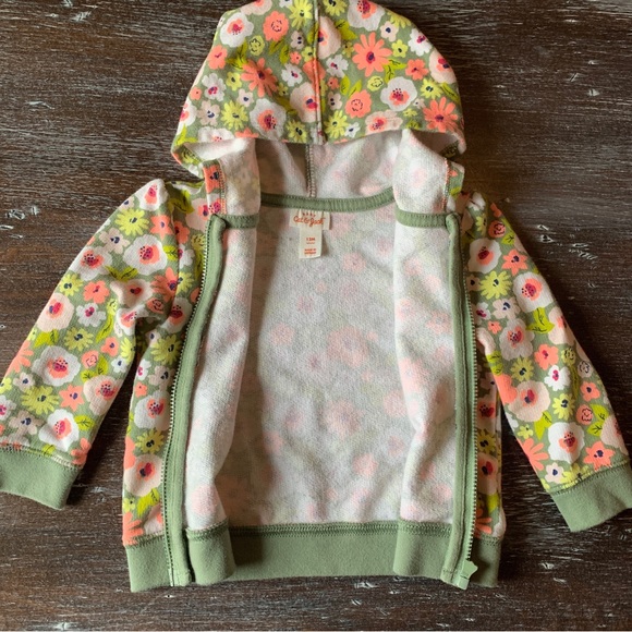 3/$12 Colorful Floral Zip Up Jacket - Picture 2 of 4